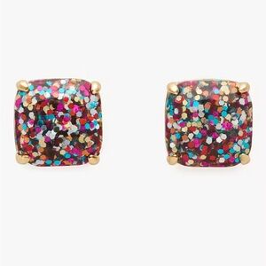 Kate Spade NWT Glitter Stud Earrings Confetti Multi Color